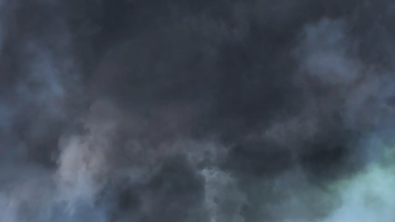 a thunderstorm and lightning that flashed within the dark clouds