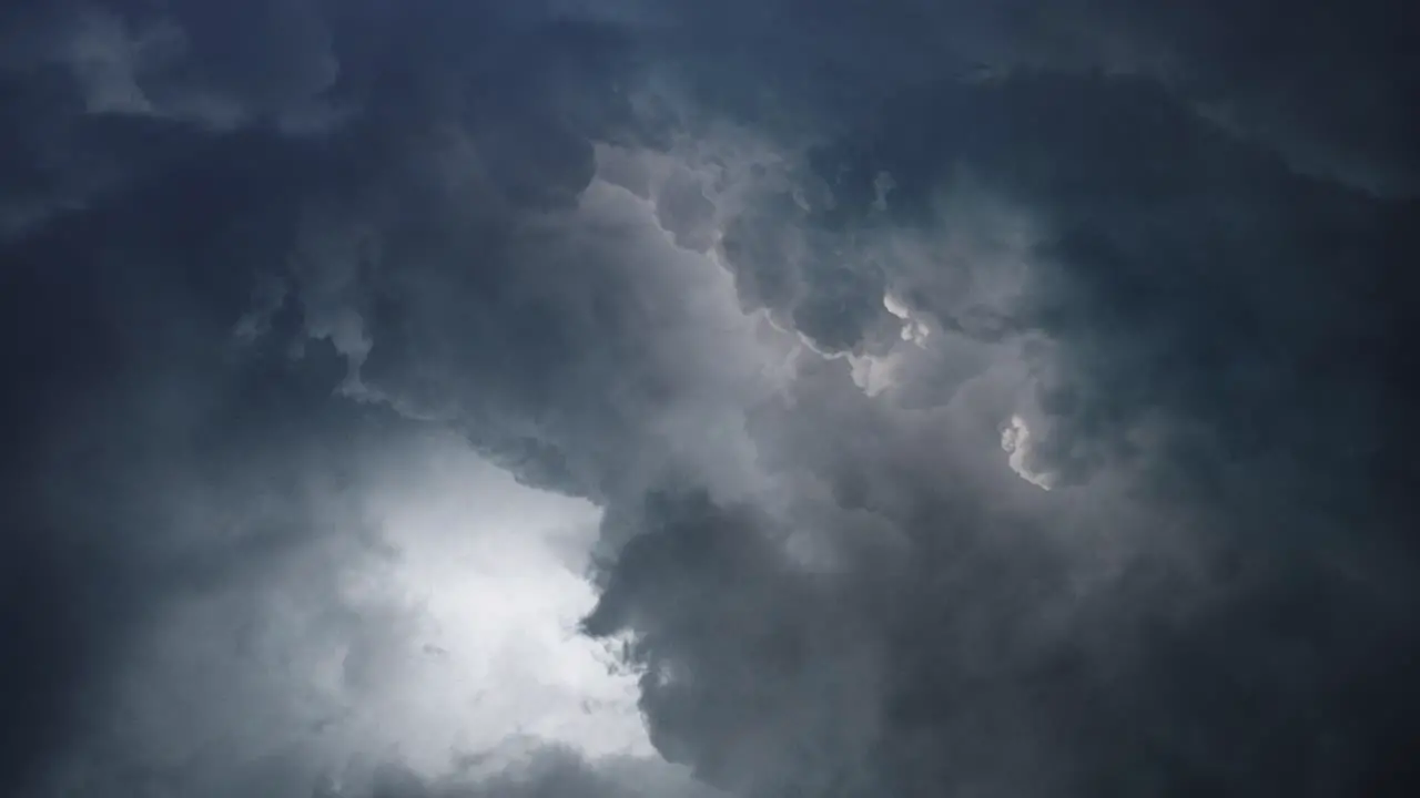 thunderstorm and moving dark clouds