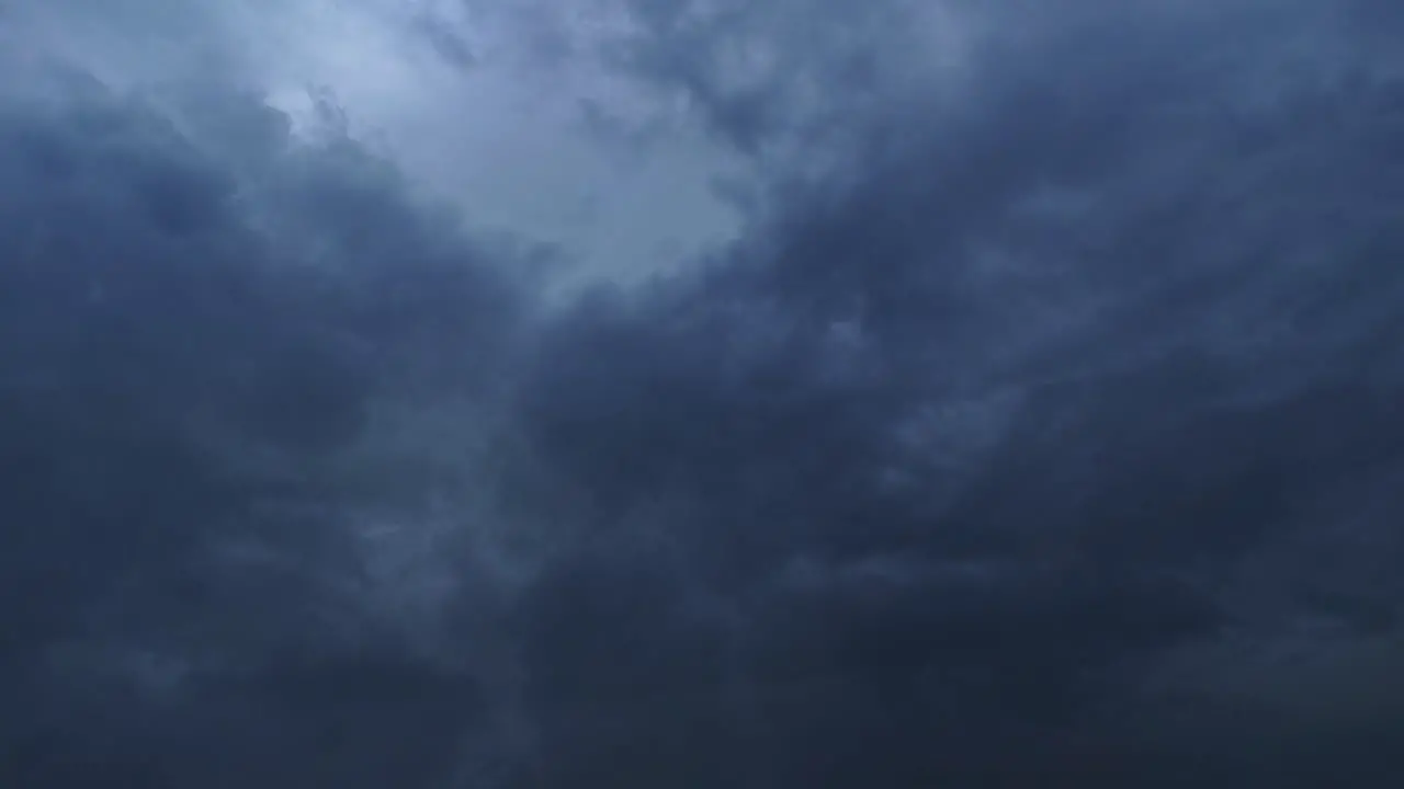 4K timelapse dark clouds and thunderstorm in the sky about to rain