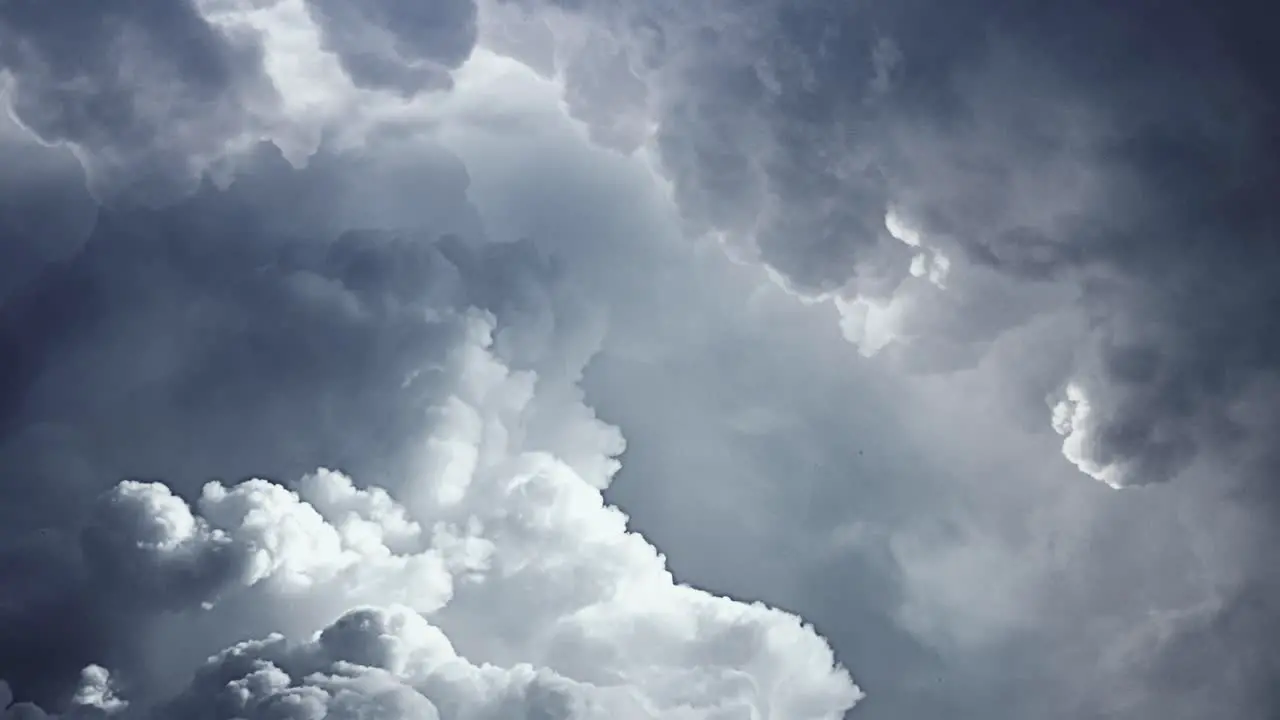 dark clouds in the sky and flashes of lightning before the storm thunderstorm 4k