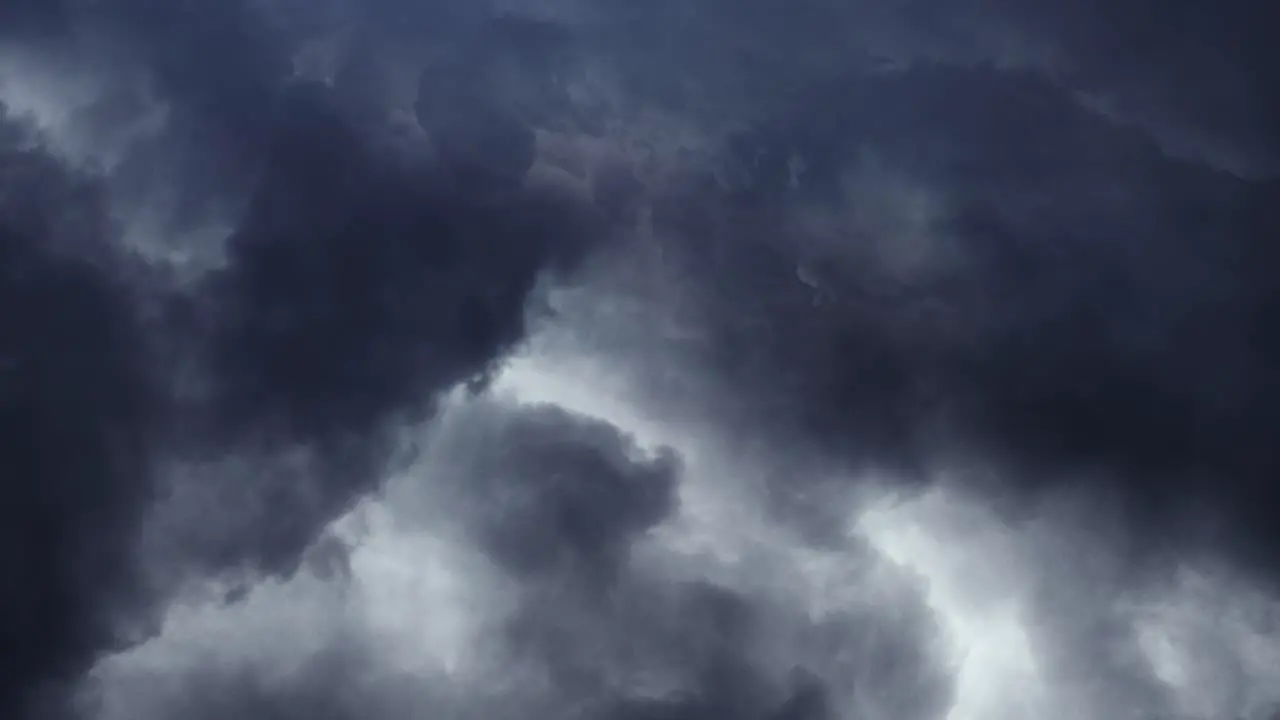 4k dark gray clouds and thunderstorm