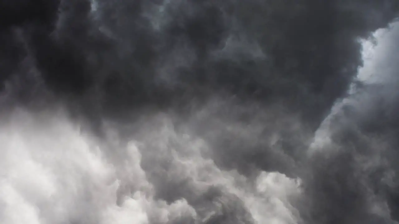 4k view of dark clouds and thunderstorm