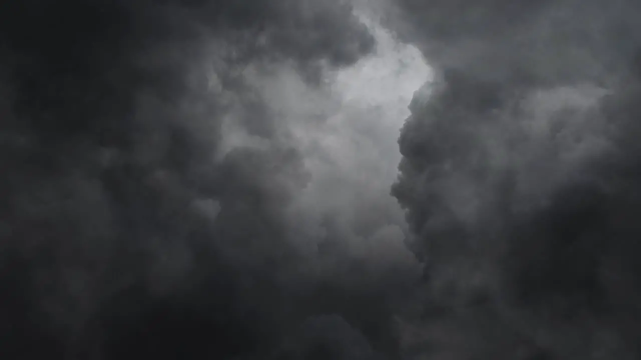 Heavy storm and dark cumulonimbus clouds