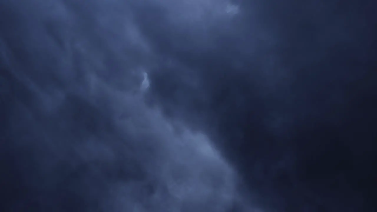 thunderstorm in the sky with thick and dark clouds