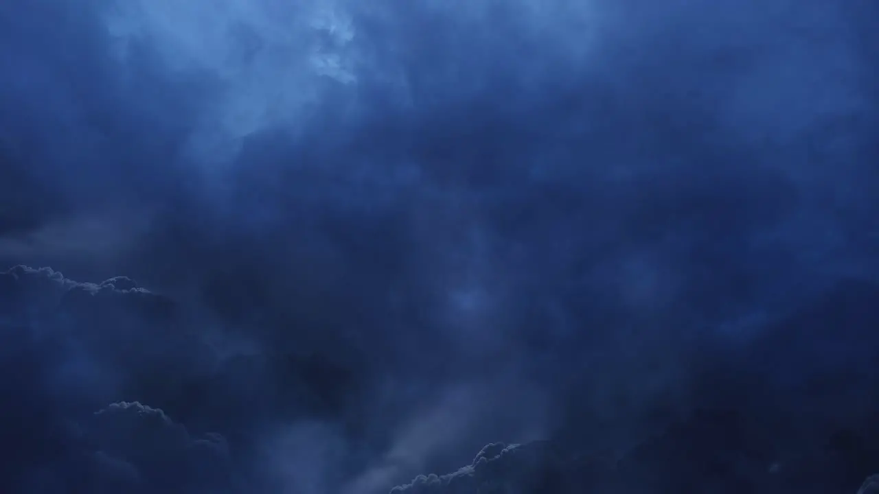 thunderstorms that occur in the dark blue sky and thick clouds