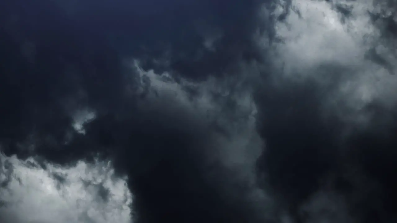 4k point of view thunderstorm inside moving dark clouds