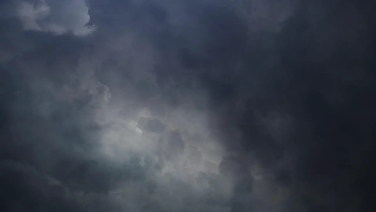 cumulonimbus clouds moving in the sky thunderstorm 4K