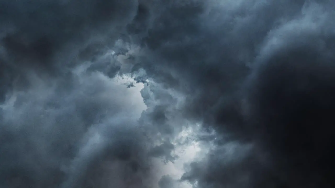 thunderstorm inside cumulonimbus clouds 4K