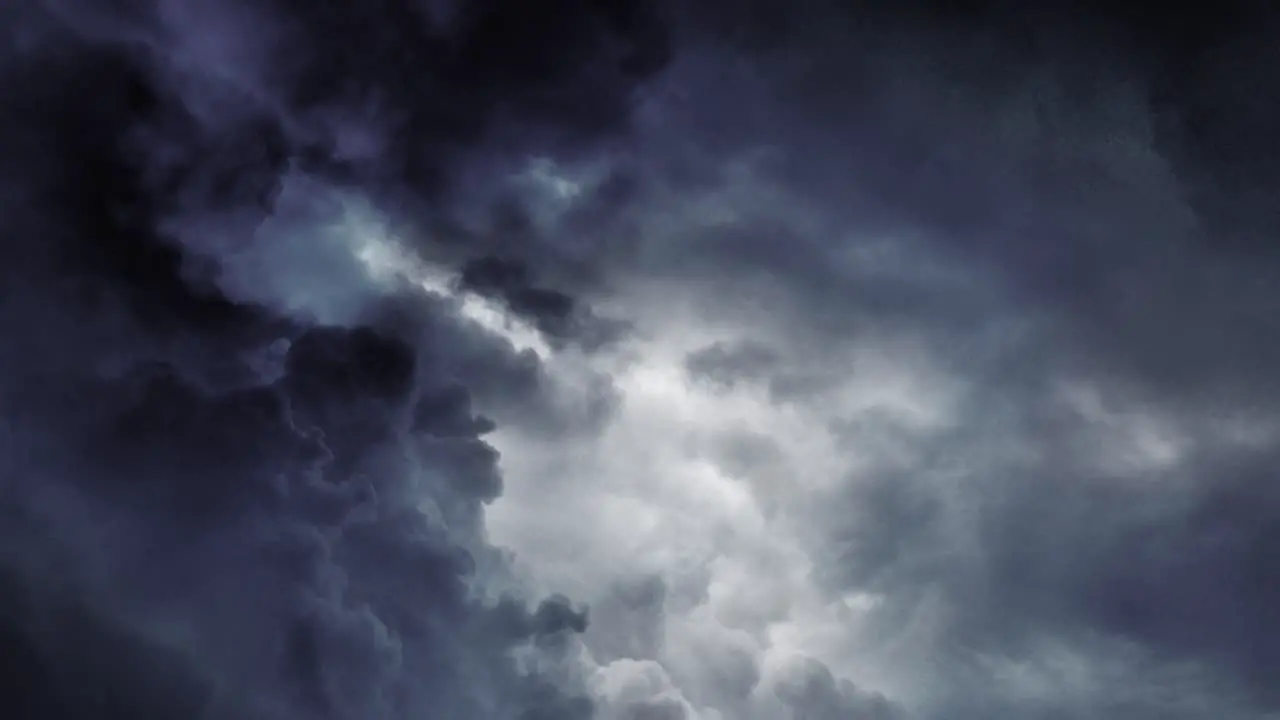 point of view a thunderstorm that occurs in a cumulus cloud in the sky