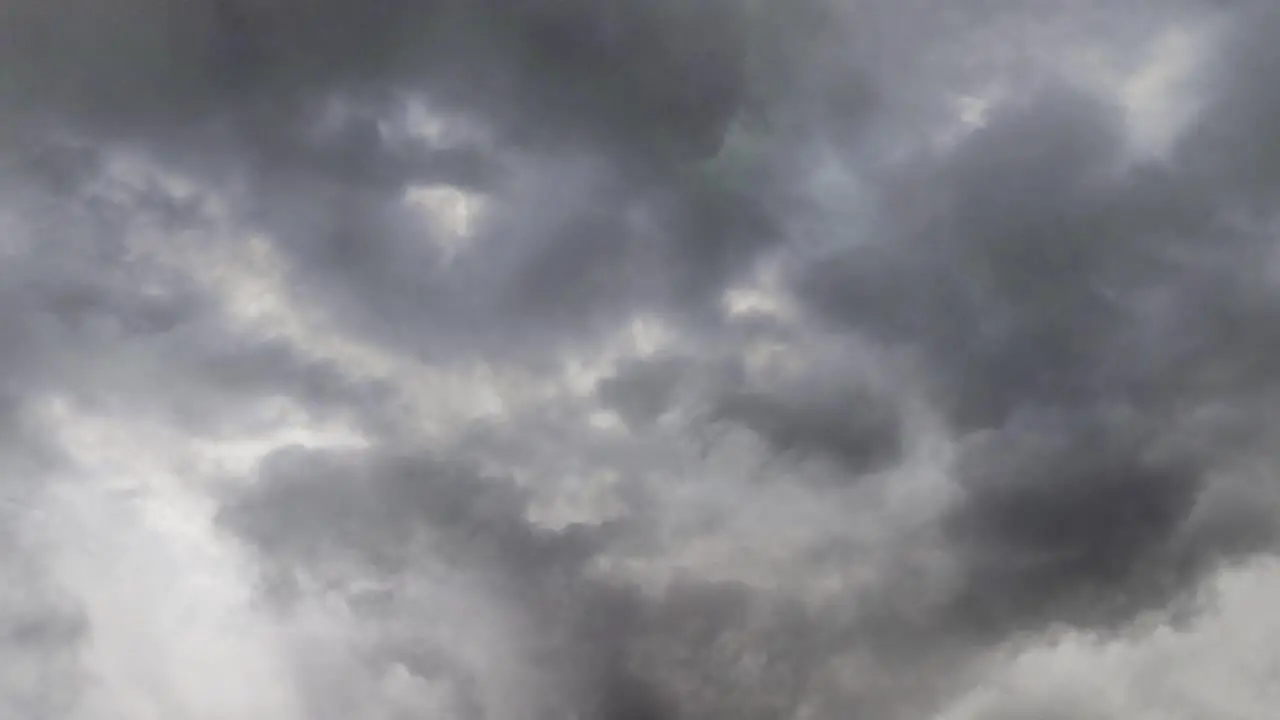 4k view of Sky lightning on a stormy twilight