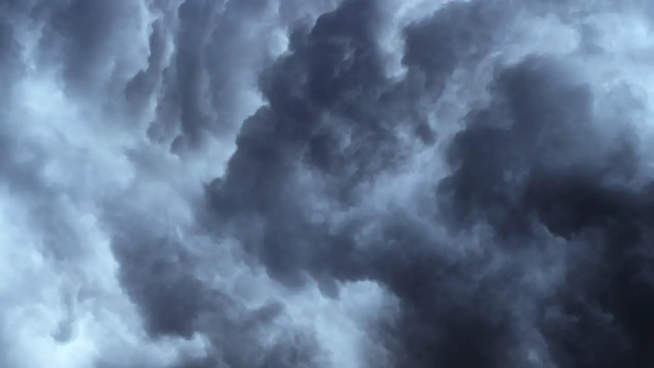 4k thunderstorm with cumulonimbus dark clouds moving in the sky