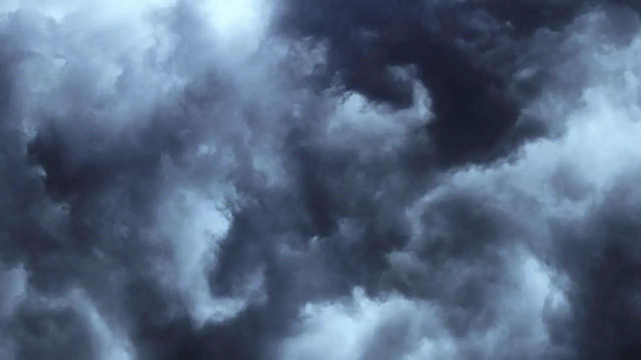 4k thunderstorm in dark cumulonimbus clouds