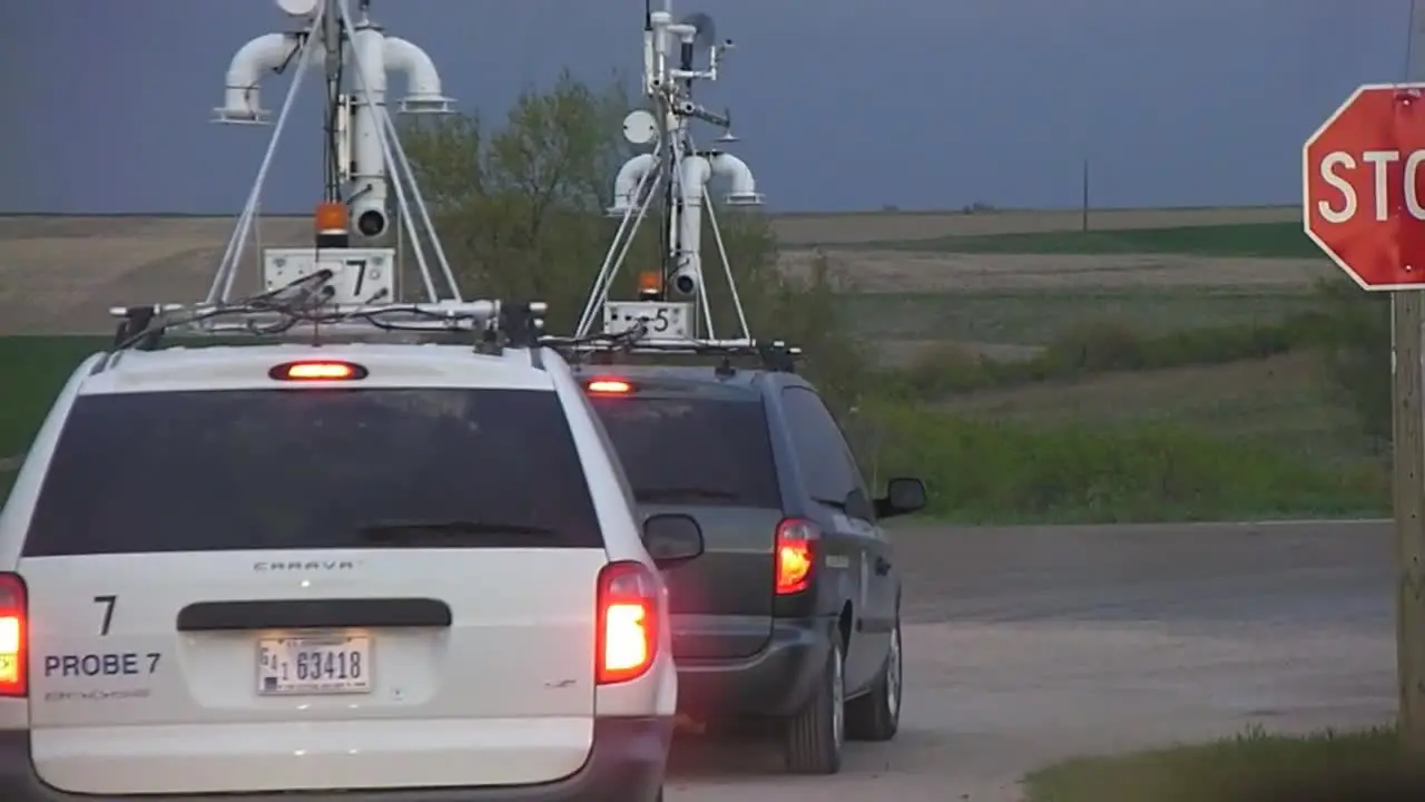 Storm Chasers Chase A Tornado