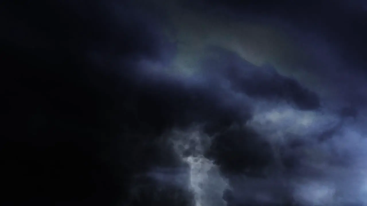 Dark clouds with lightning strikes during a thunderstorm in the sky