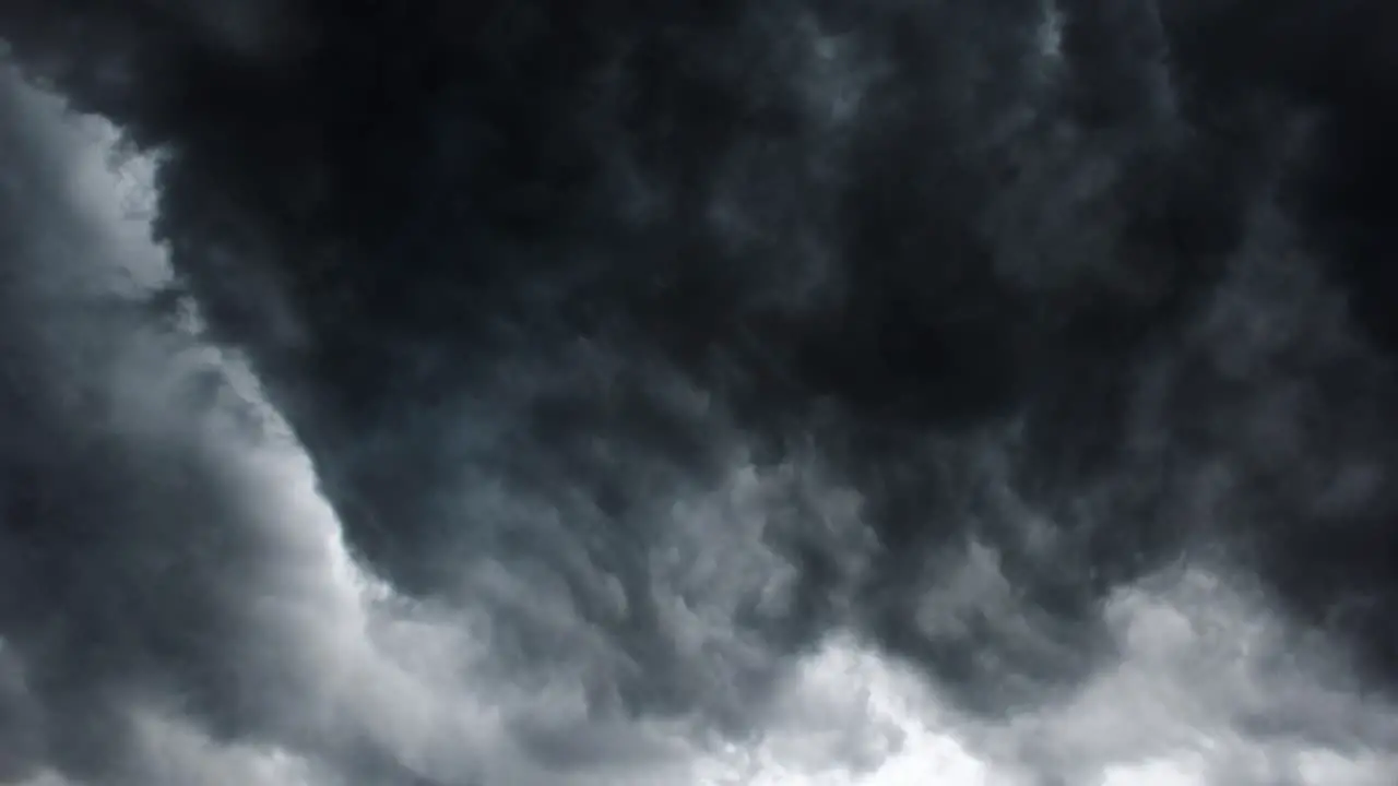 thick clouds enveloped by a thunderstorm within