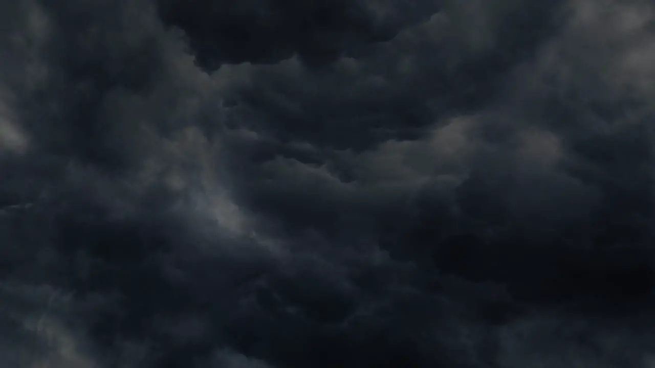 4k Dark ominous grey storm clouds