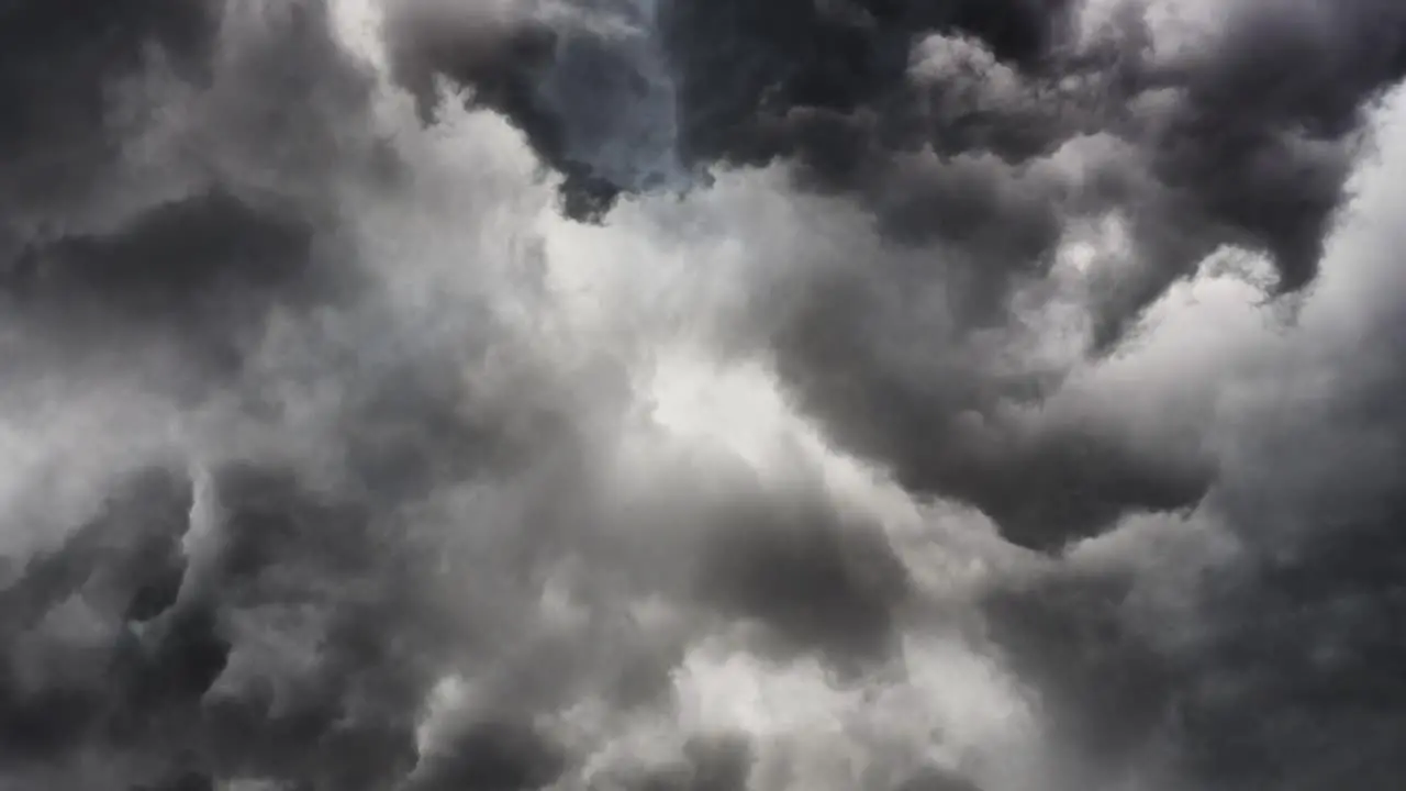 thunderstorms strikes of thunder and thunder inside thick and dark clouds