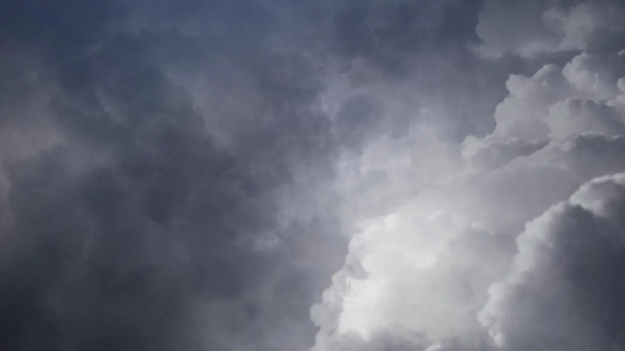 Thunderstorm and dark sky in the cumulonimbus clouds