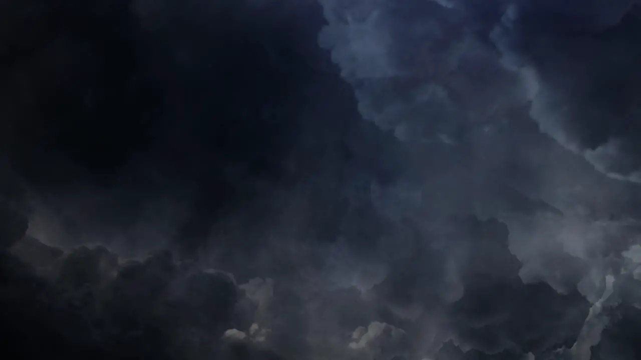 4k view of thunderstorm and dark clouds moving in the sky