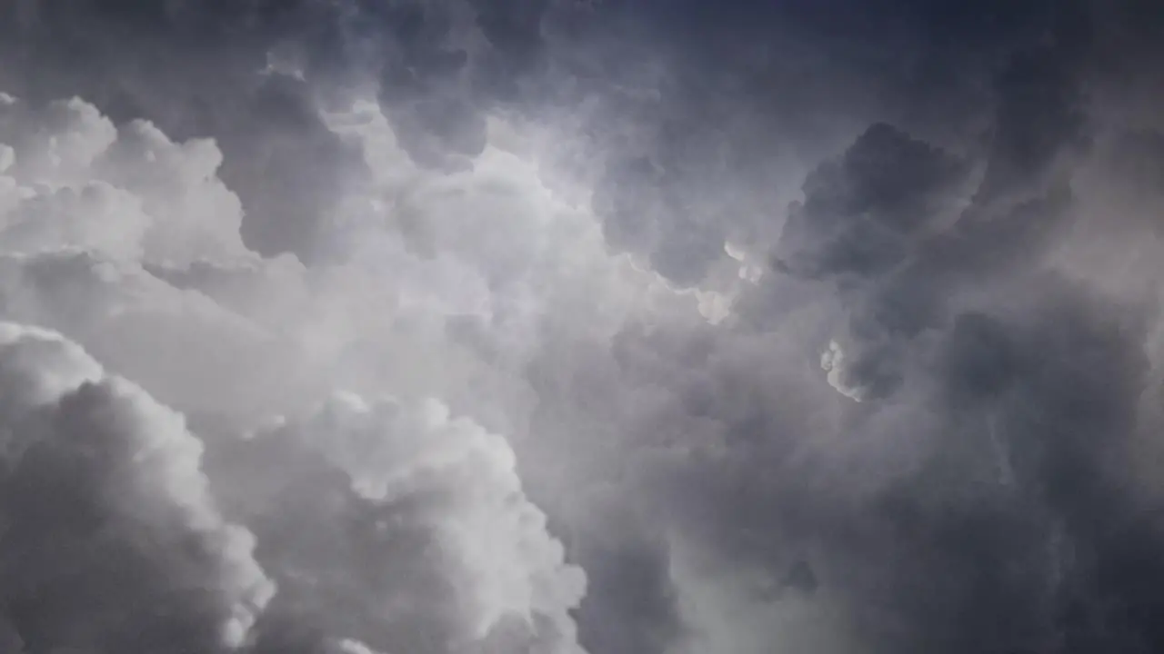 4k thick clouds moving in the sky and thunderstorms