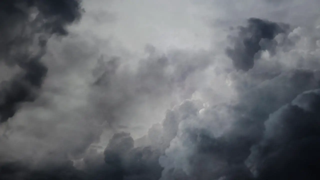 Thunderstorms and Dark Storm Clouds Are Moving 4K