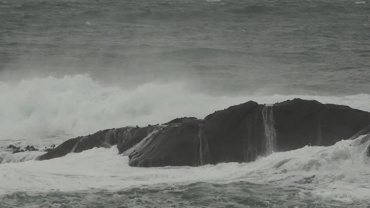 Oregon Coastal Huge Wave On Rock