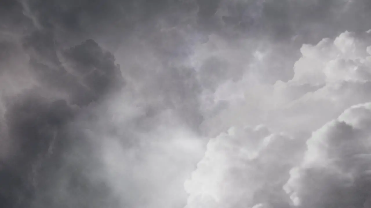 view of Thunderstorm and dark Clouds 4k