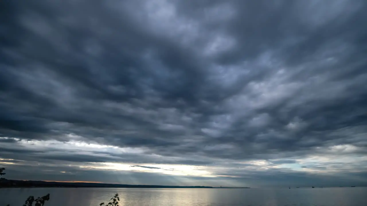 Storm Clouds Over Sea Timelapse