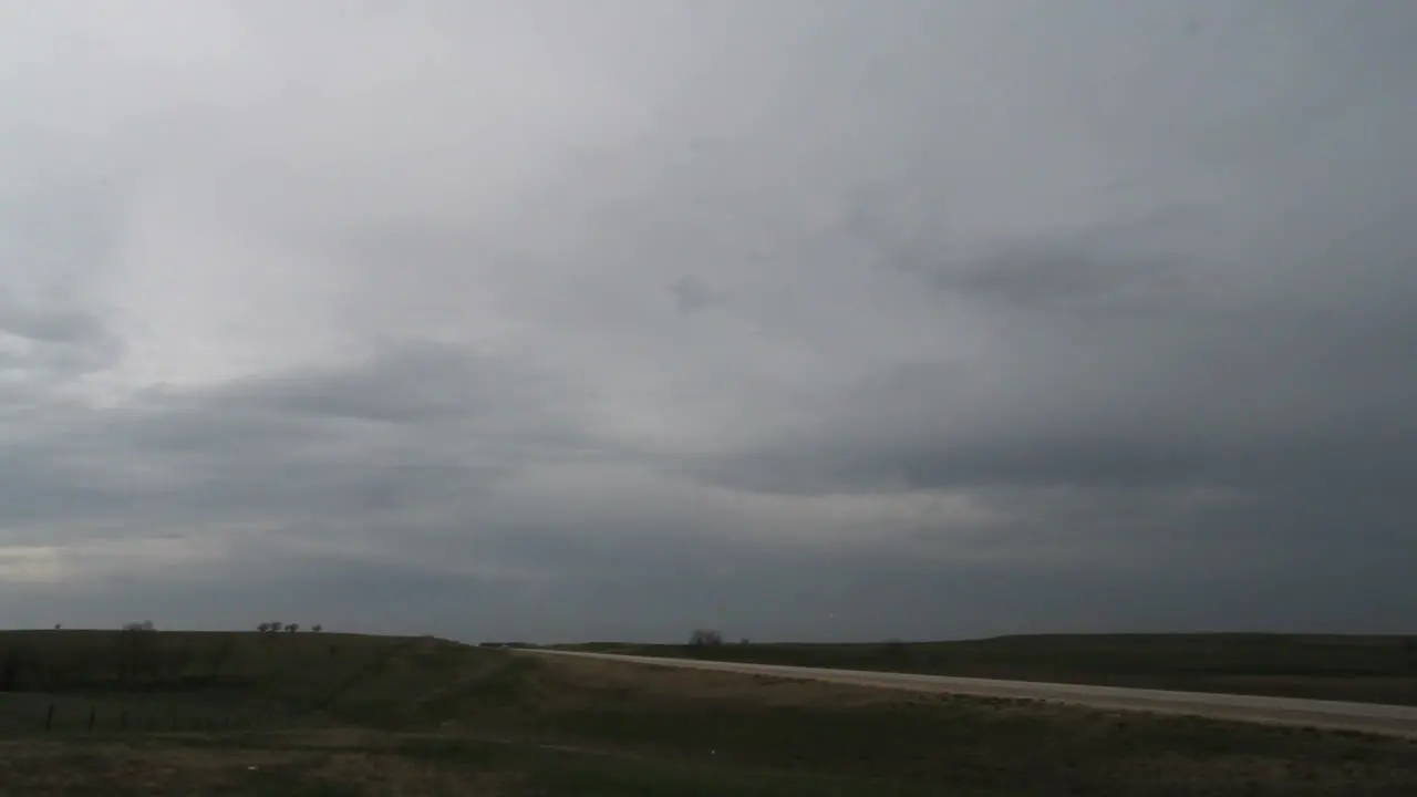 Clouds over a highway over Plains c