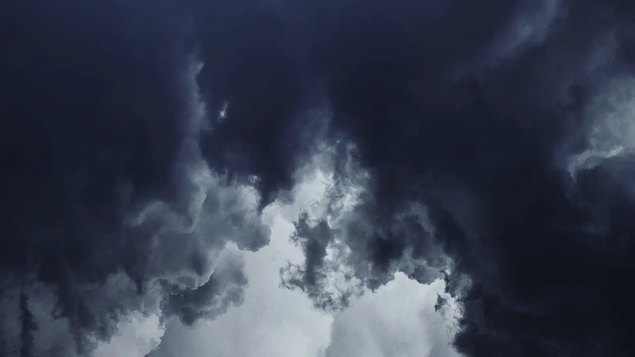 thunderstorm  dark cumulonimbus clouds in the sky 4K