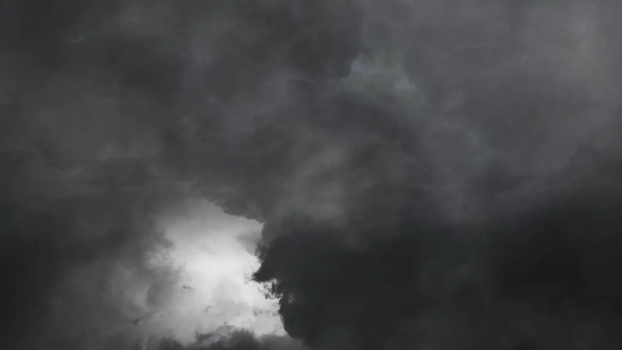 dark light cumulonimbus cloud background and lightning 4k