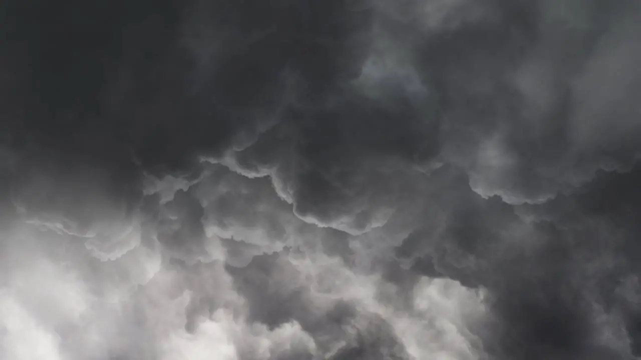 thunderstorm over gray sky 4k