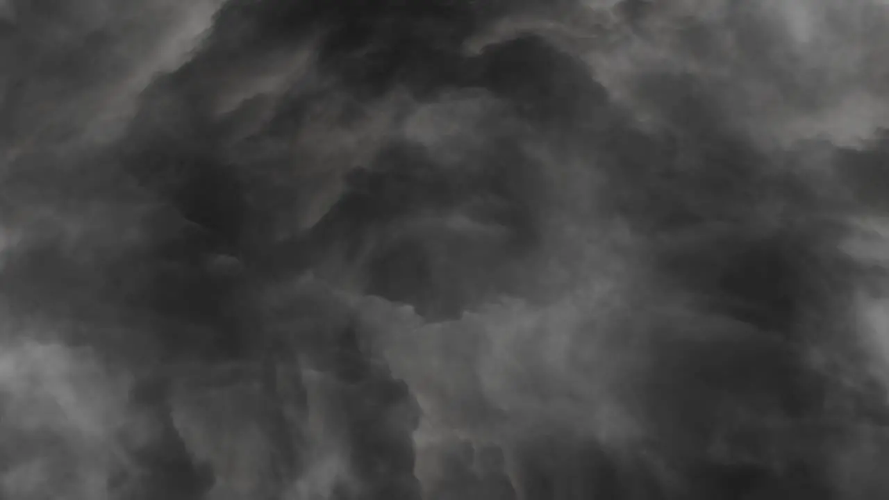 thunderstorm flash over the sky and grey clouds