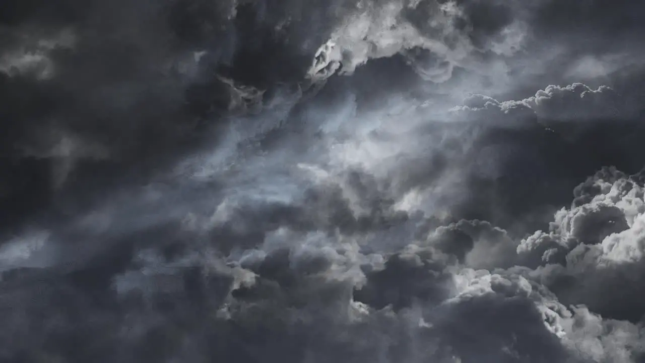 4K Timelapse Of Dark Clouds Thunderstorm