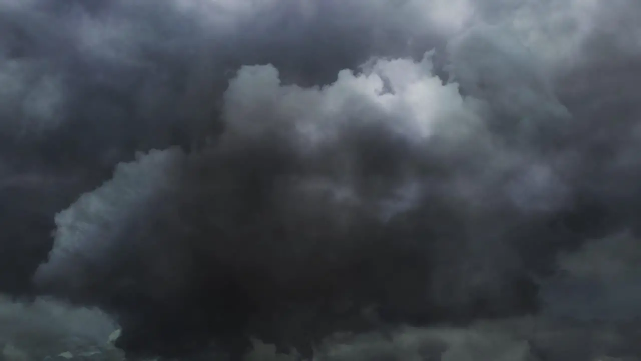 Animation of lightening and clouds over a stormy sky