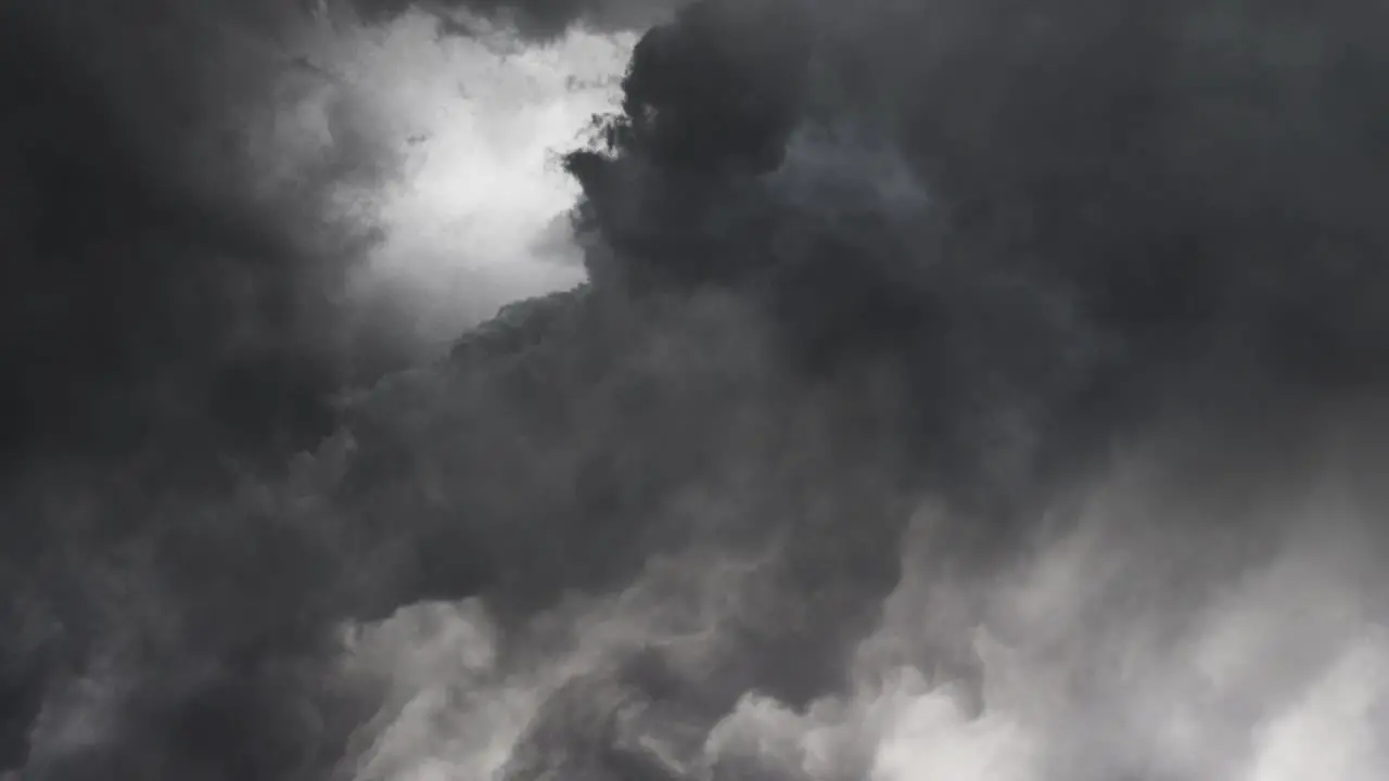 4k POV of dark clouds and thunderstorm