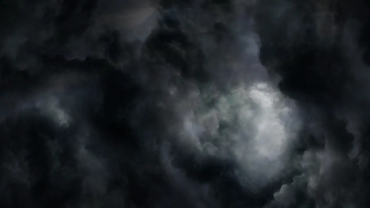 4k thunderstorm Cumulus Clouds Moving Fast With Dark Lightning Storm