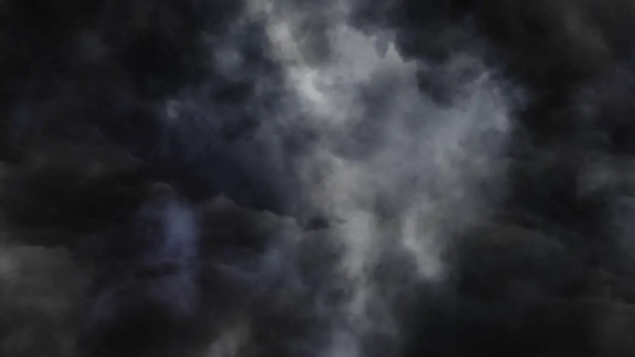 View of movement of dark clouds approaching with a thunderstorm