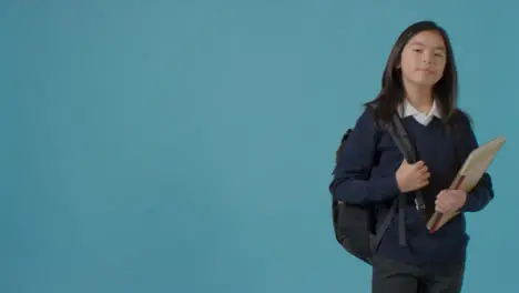 Mid Shot of Little Boy Dressed For School with Copy Space