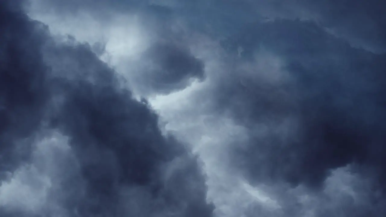 4K Lightning Flashes In Storm Clouds