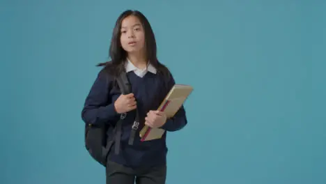 Mid Shot of Little Boy Dressed For School