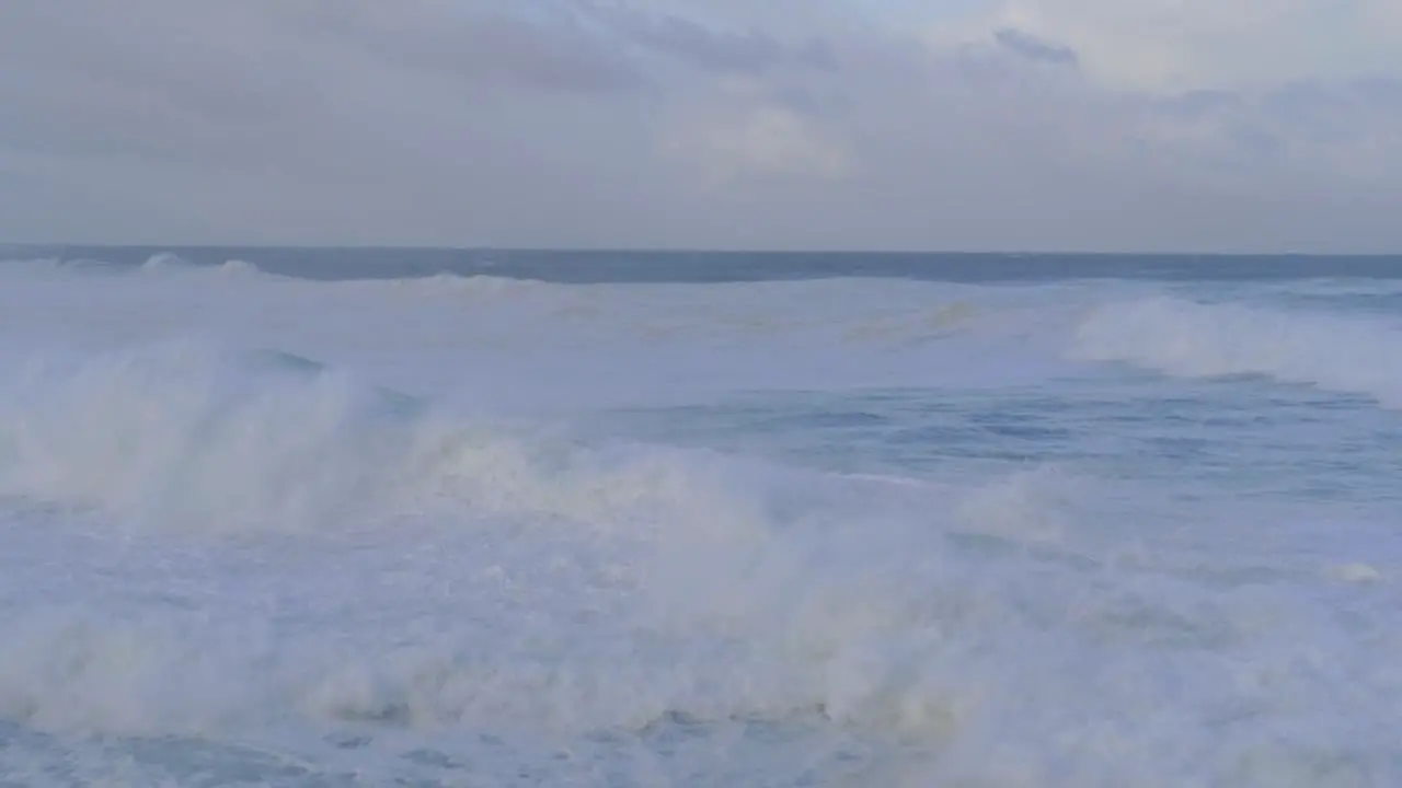 Stormy Waves Rolling At The Bronte Beach Sydney NSW Australia full shot