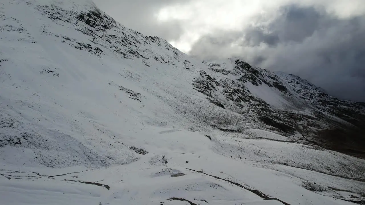 Cloudy weather in Stelvio Pass Italy