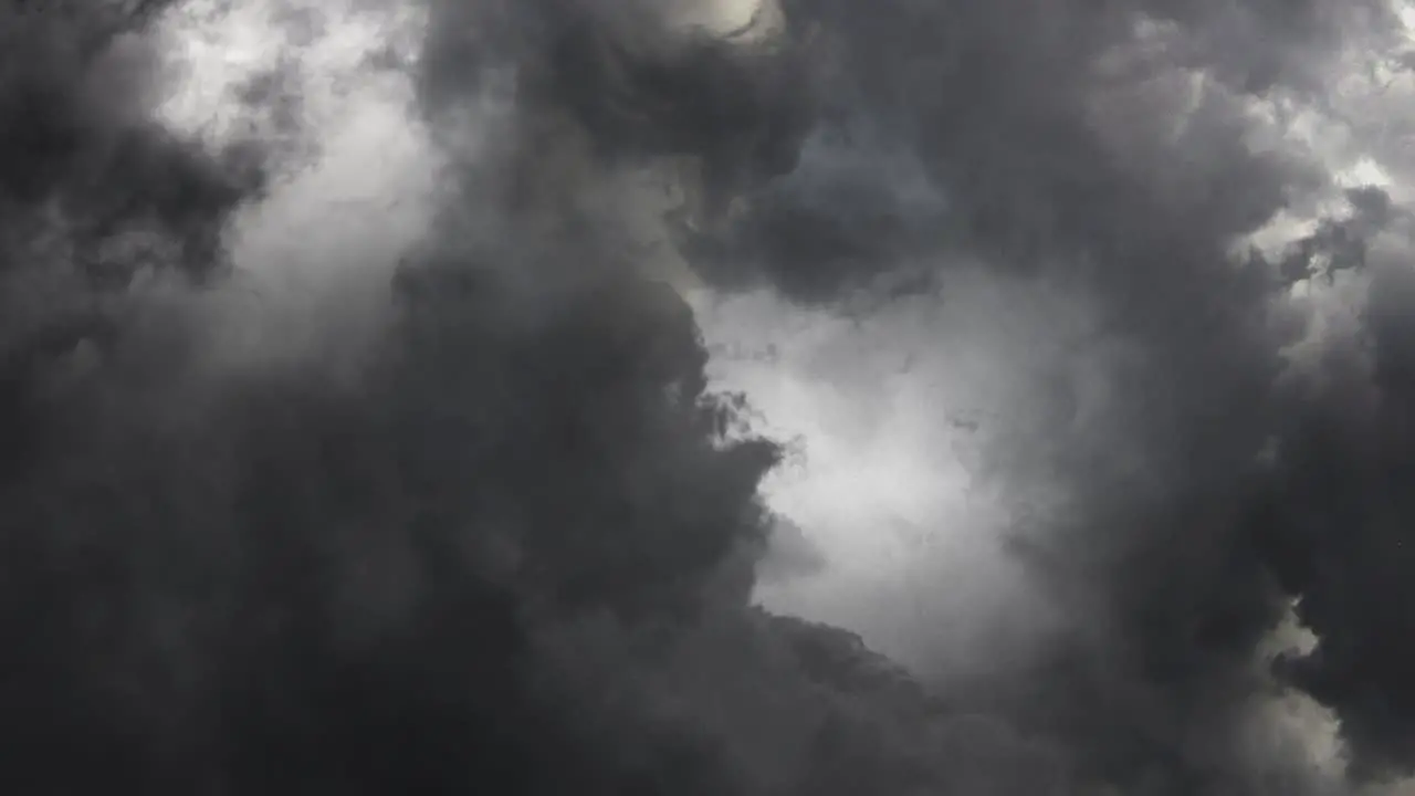 Massive Lightning Storm in dark sky 4k