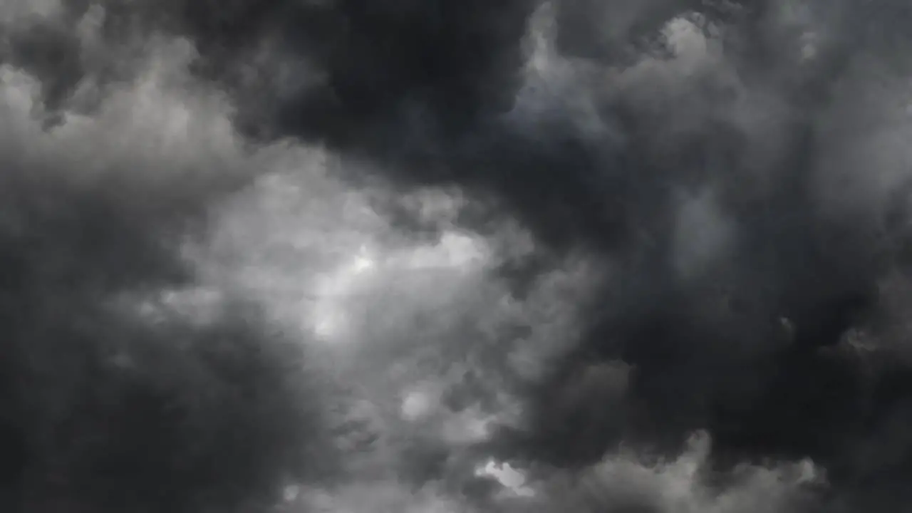 view of Lightning Bolt Strikes An Storm dark Clouds