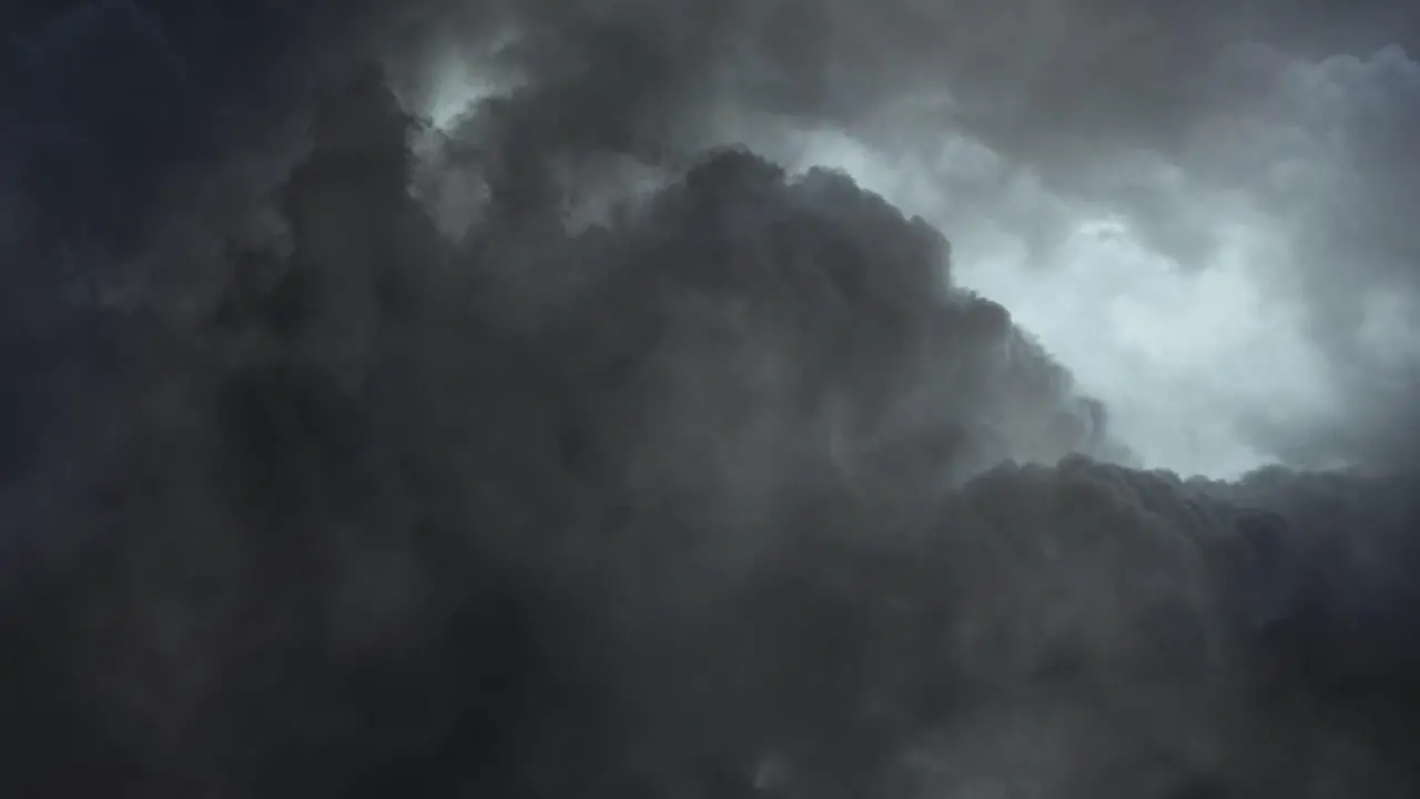 Storm Clouds With Lightning Strikes Reflecting