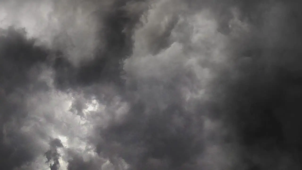 Thunderstorm With Lightning Bolt in gray clouds