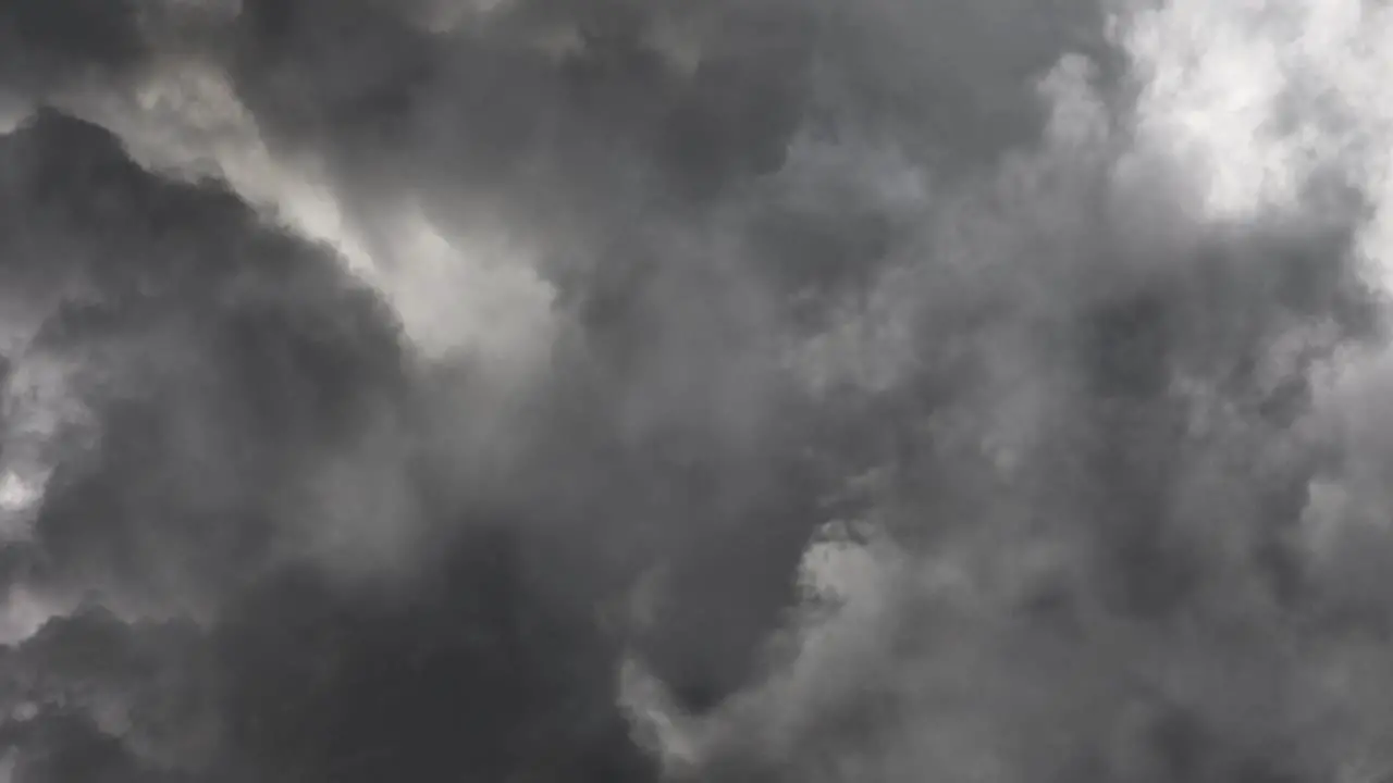 dark Sky With Thunderstorm In gray Clouds