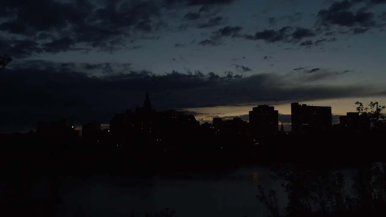 Evening view of the Saskatoon skyline