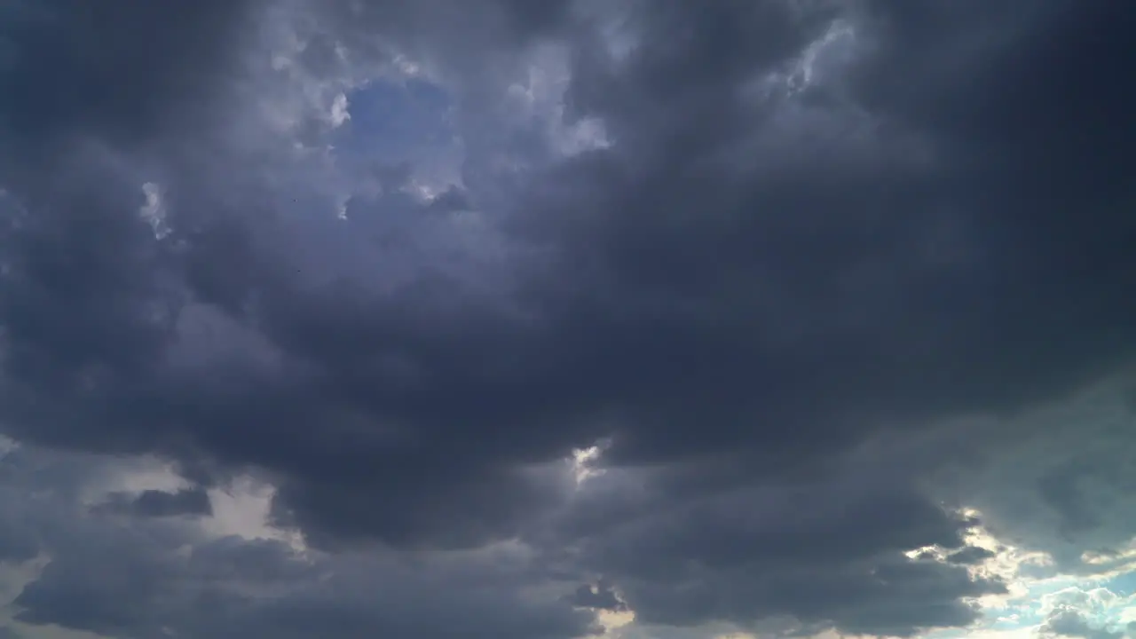 Intense foreboding storm clouds gather menacingly overhead